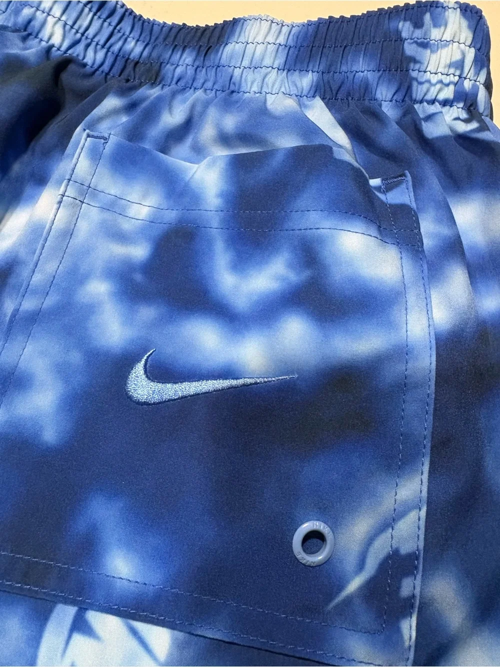 Nike Men’s Blue Tie-Dye Swim Trunks